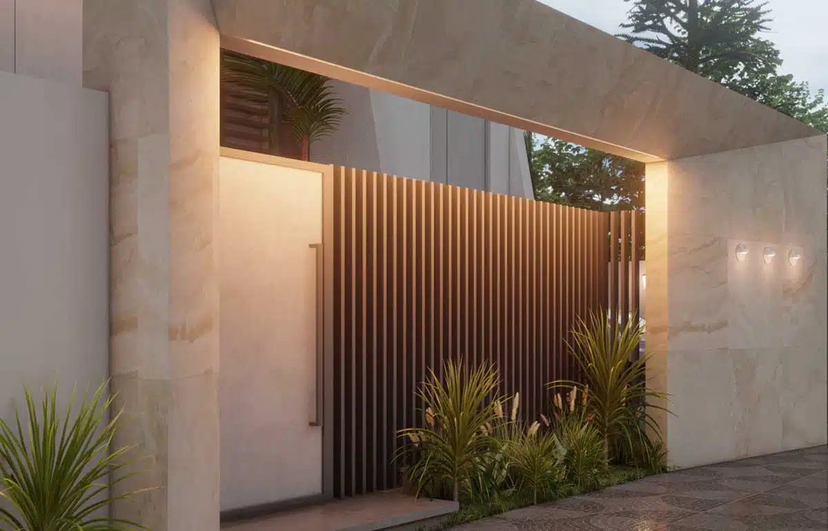 Frente de casas com muro e portão: valorizando sua fachada