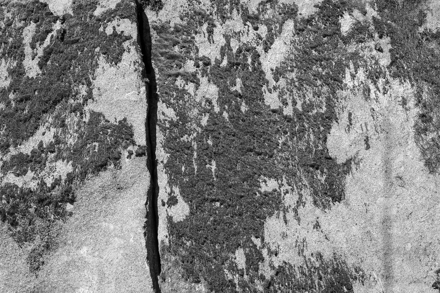 Engenheiro inspecionando de perto uma fissura em parede de alvenaria